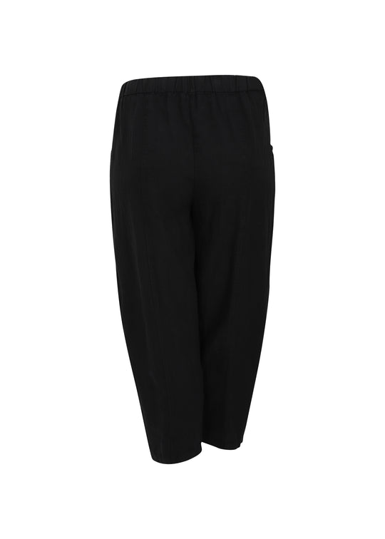 Toni T. Pure Linen Pull On Banana Leg Pant in Black