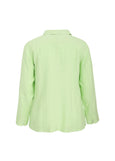 Toni T. Pure Linen Button Front Jacket in Bamboo Green