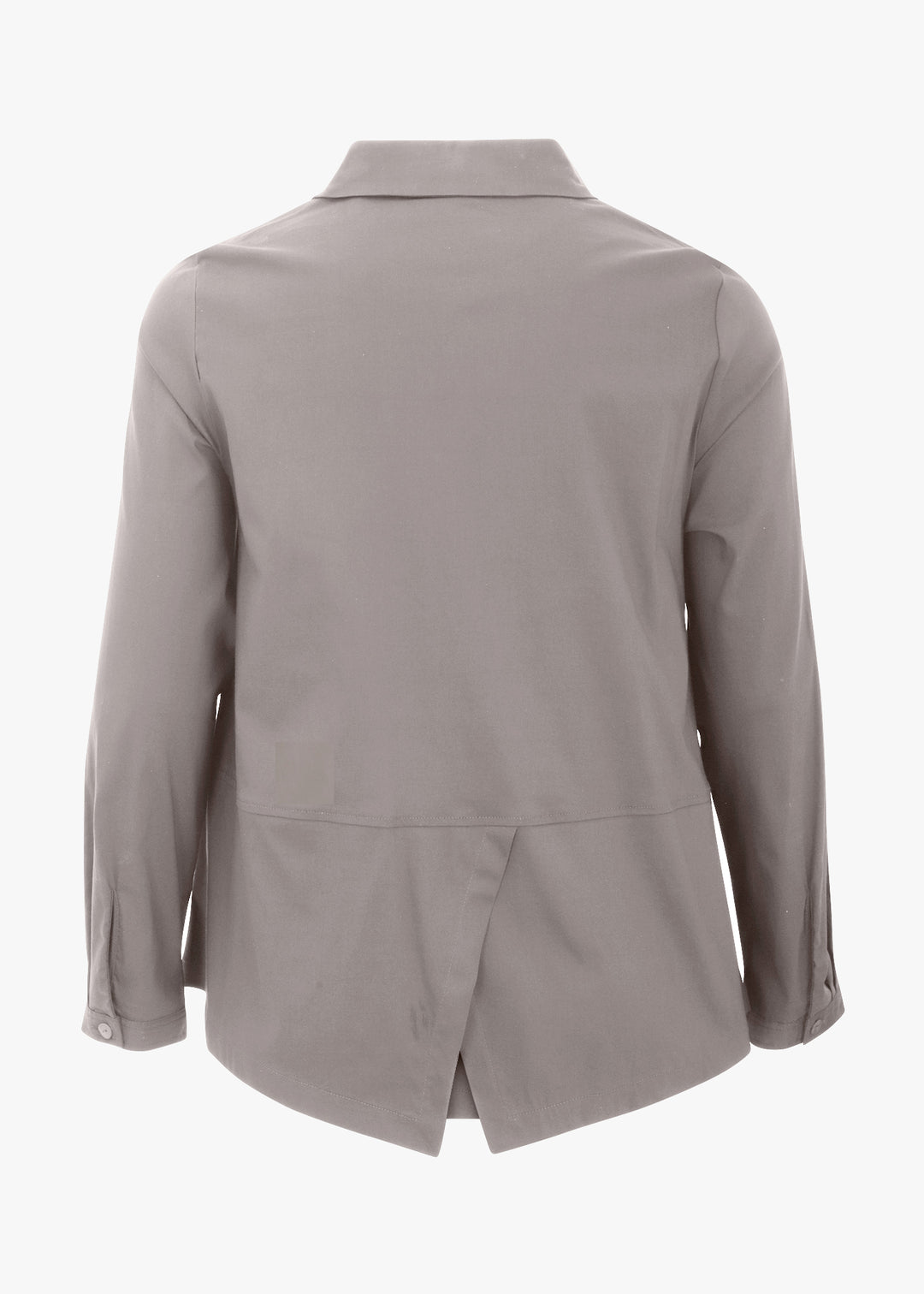 Toni T. Stretch Poplin Long Sleeve A-Line Shirt in Nature