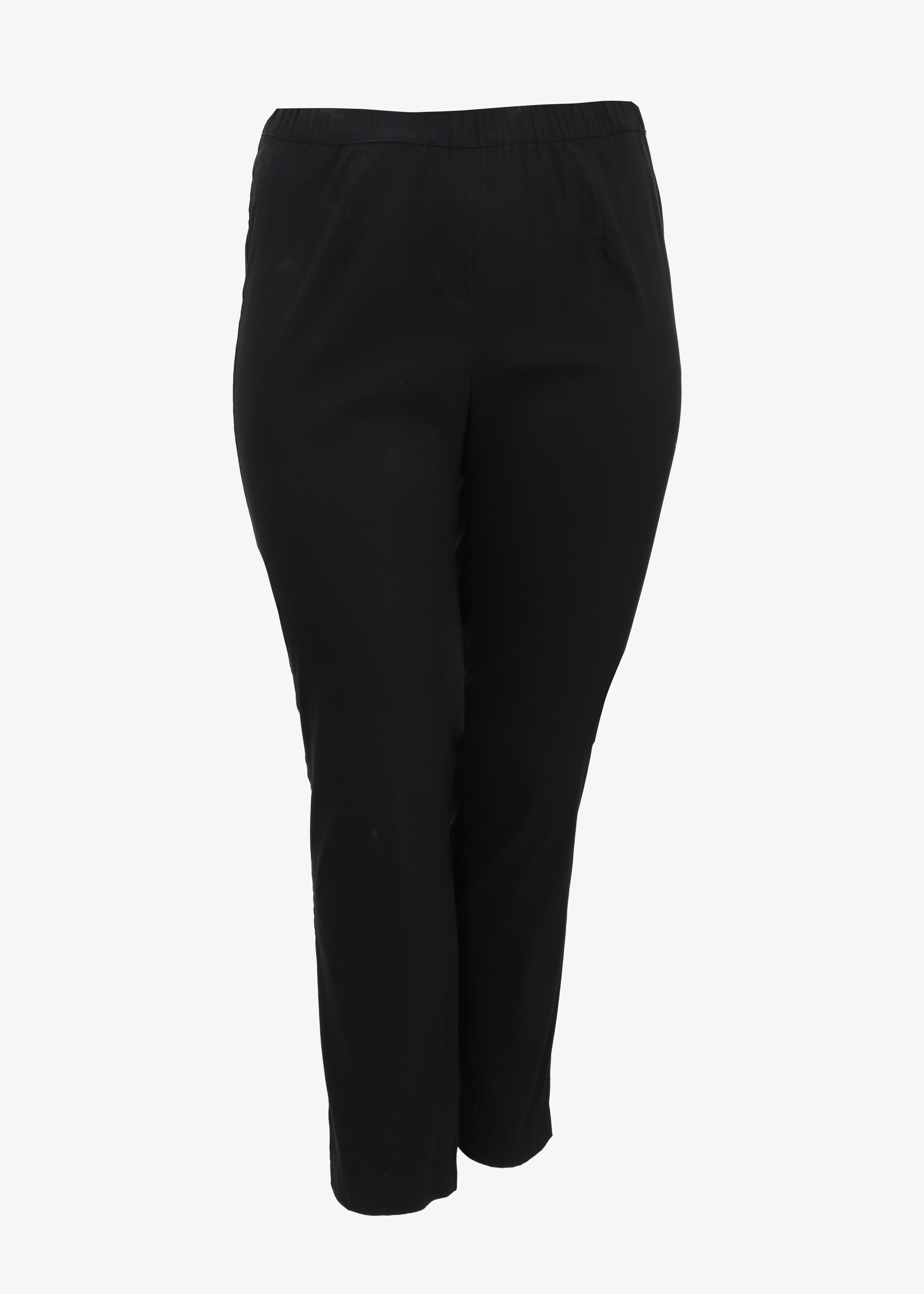 Front view Toni T. Stretch Poplin Slim Leg Pant in black