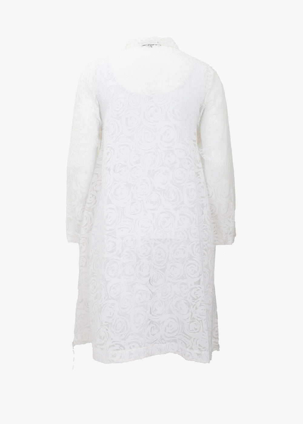Toni T. Burnout Poplin Drawstring Duster in White