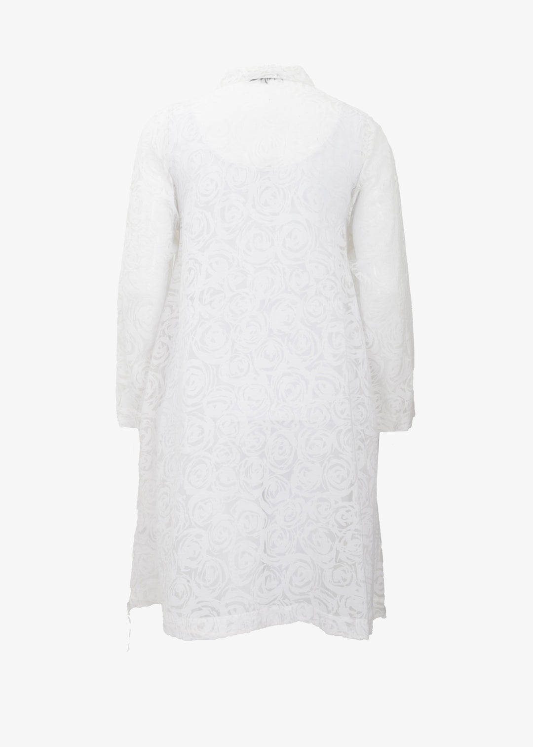 Toni T. Burnout Poplin Drawstring Duster in White