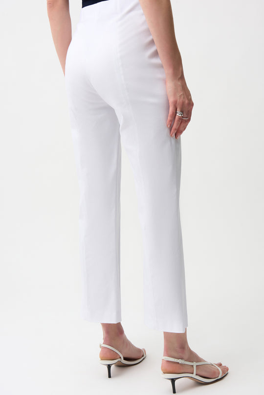 Joseph Ribkoff Millenium Stretch Pull On Kick Hem Ankle Pant in White
