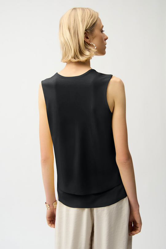 Joseph Ribkoff Double Layer A line Tanks in Black