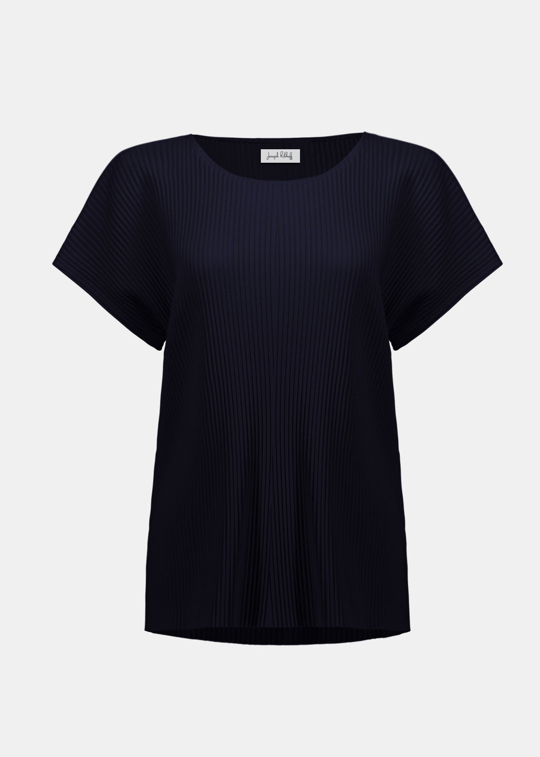 Joseph Ribkoff Pleated Scuba Crepe Boxy Top in Midnight Blue