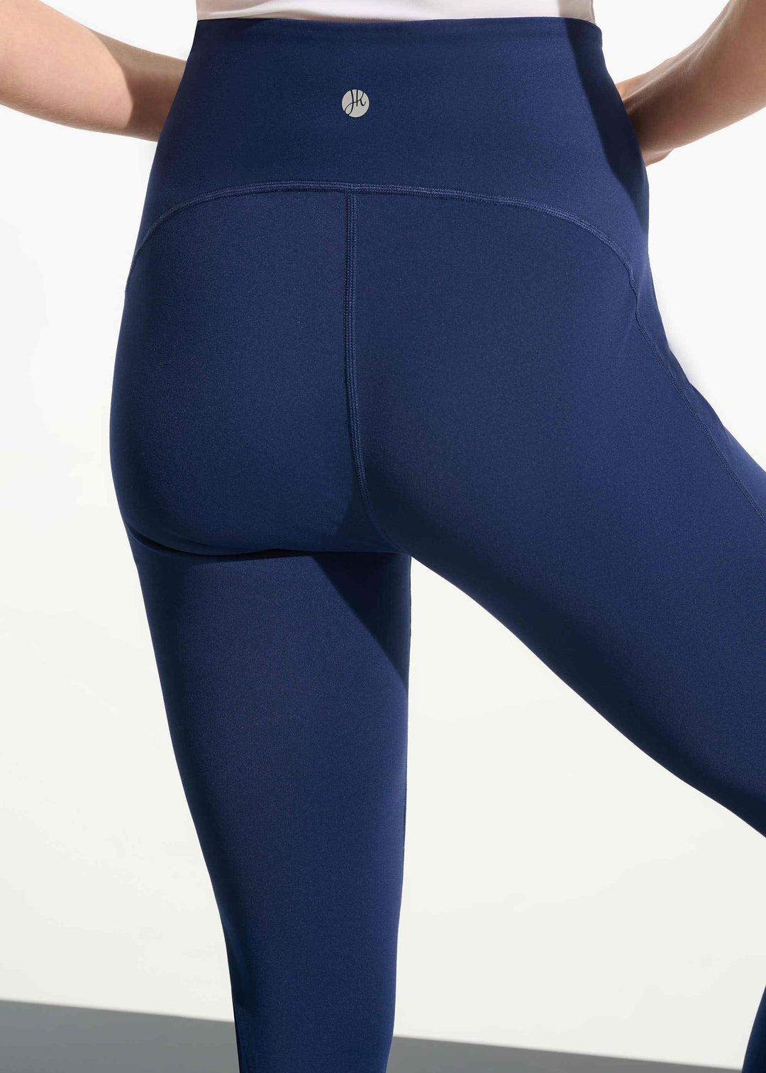 back view of plus size Joseph Ribkoff Nylon Spandex Compression Legging in Indigo
