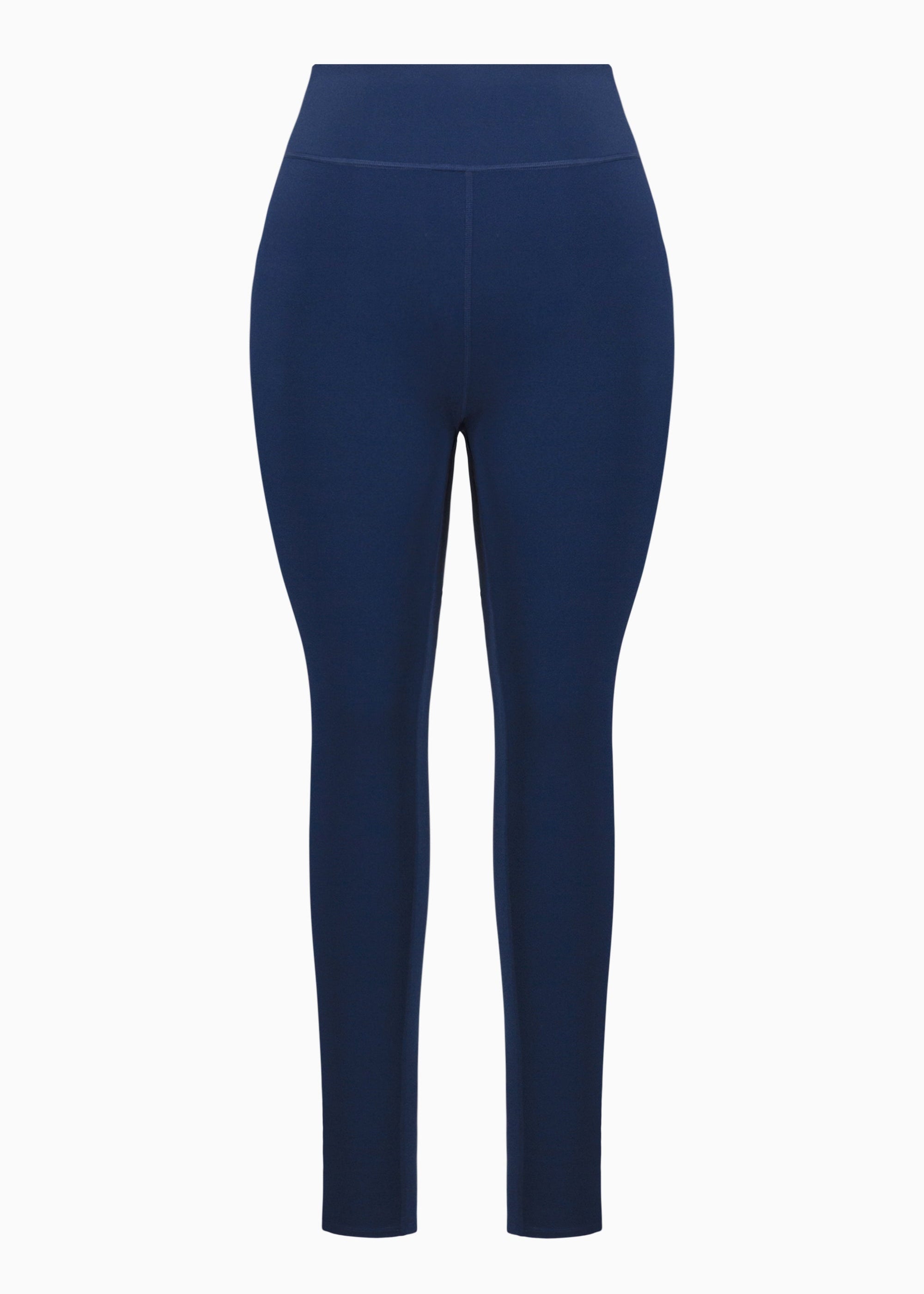 front view of plus size Joseph Ribkoff Nylon Spandex Compression Legging in Indigo