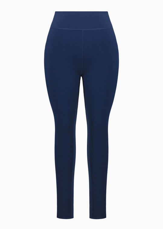 front view of plus size Joseph Ribkoff Nylon Spandex Compression Legging in Indigo