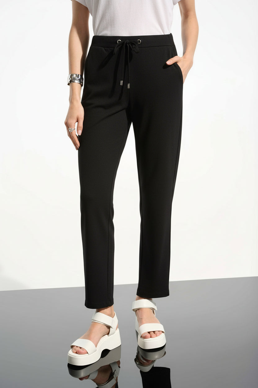 Joseph Ribkoff Sport Jersey Jogger with Drawstring in Black