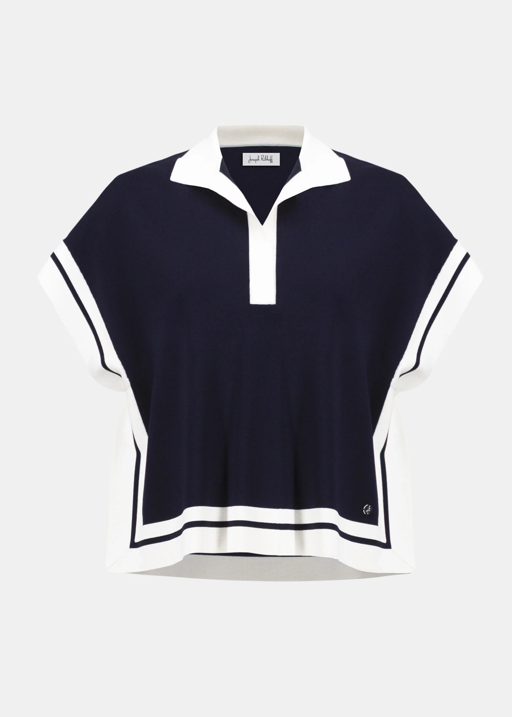JR sweater with stripe details in Midnight Blue Vanilla