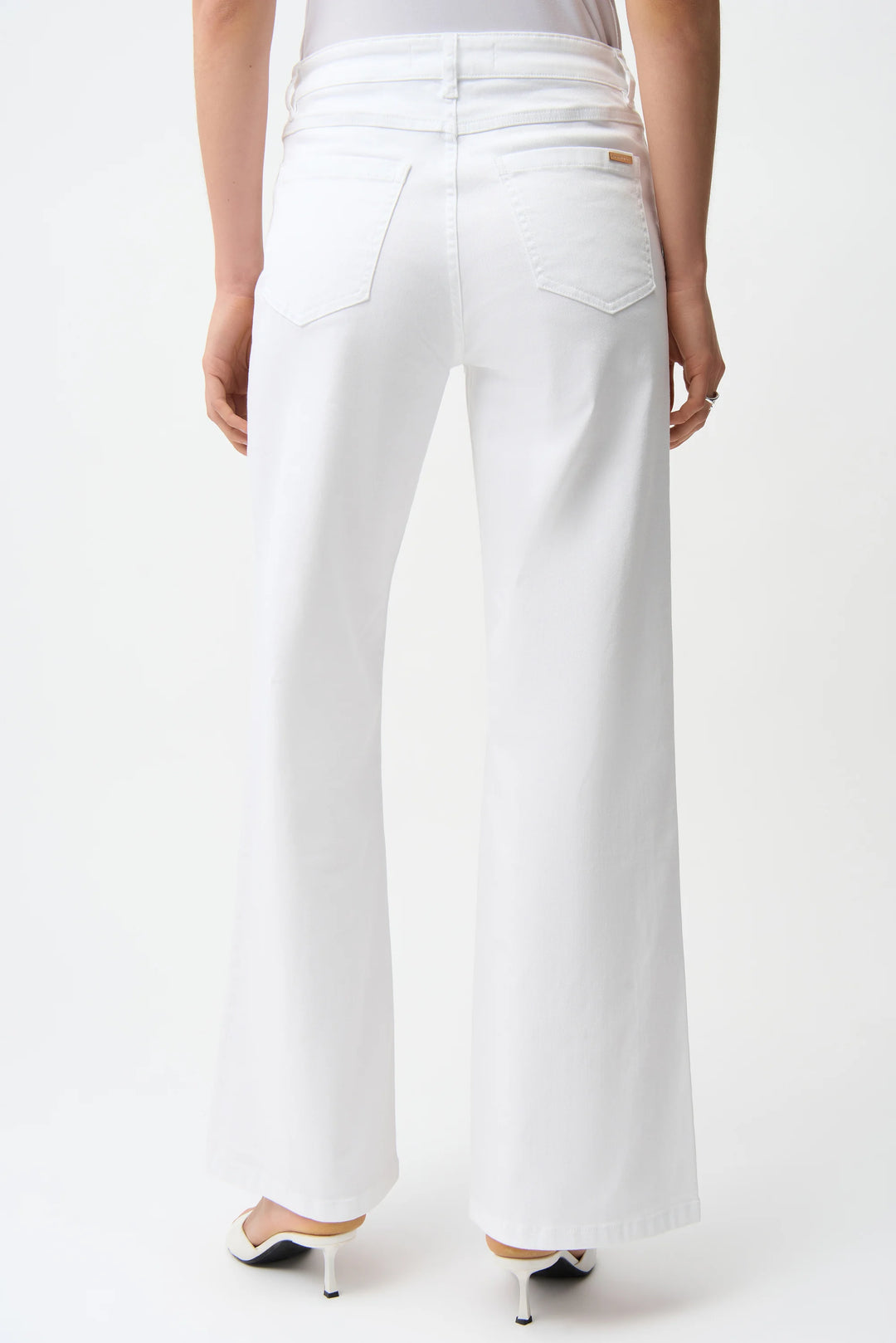 Joseph Ribkoff Goldie Classic Wide Leg Stretch Jean in white