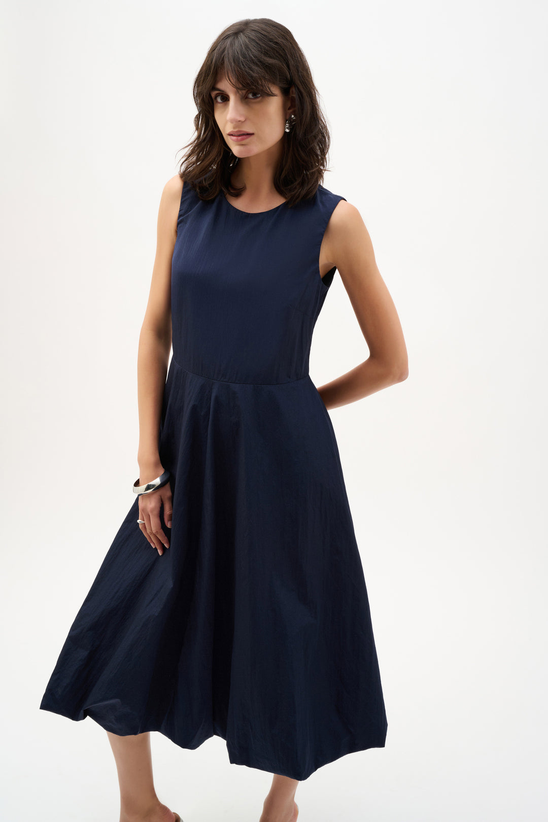 Joseph Ribkoff Parachute A Line Dress with Bubble Hem in Midnight