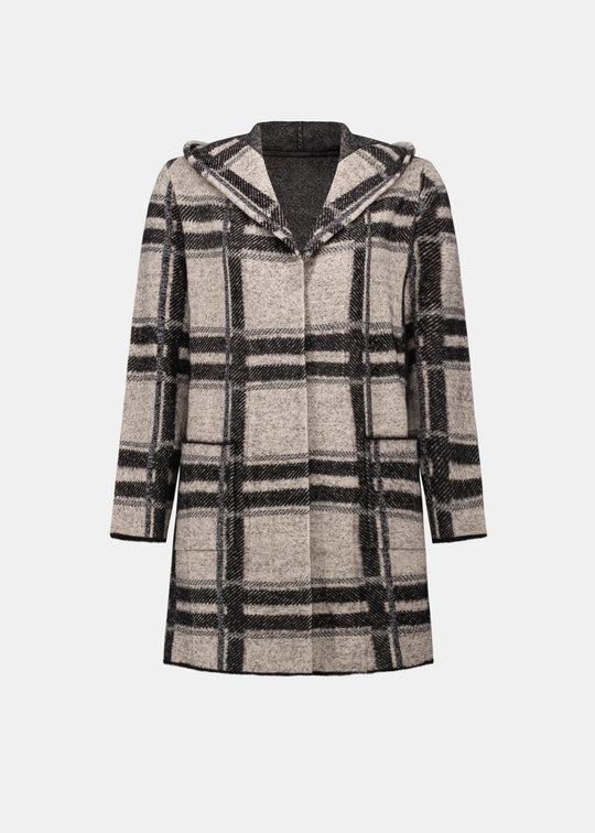 Plaid coat on a white background