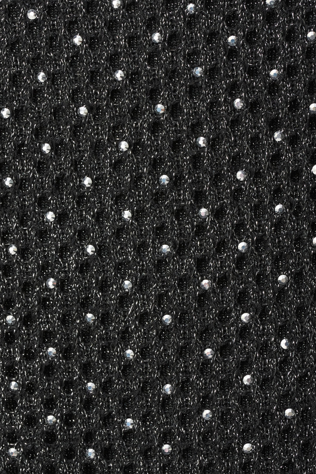 Joseph Ribkoff Rhinestone Open Stitch Cami in Black/Silver