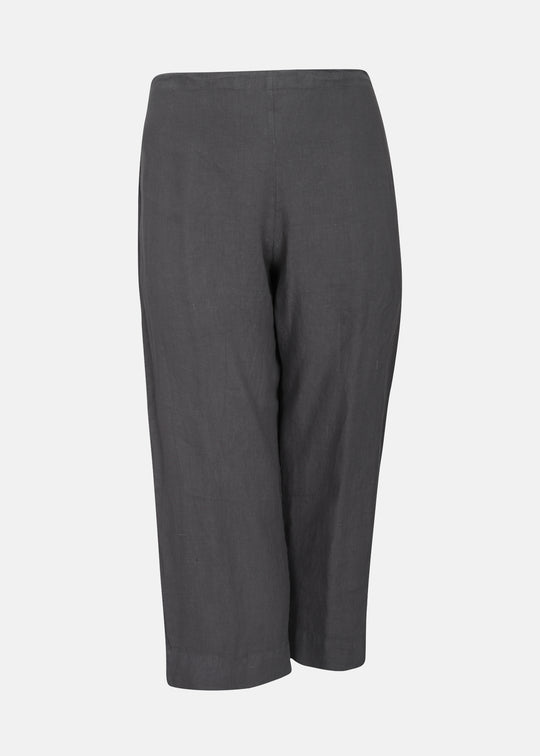 Bryn Walker Light Linen Capri Pant in Zinc