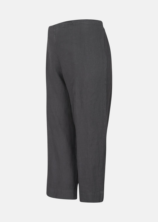 Bryn Walker Light Linen Capri Pant in Zinc