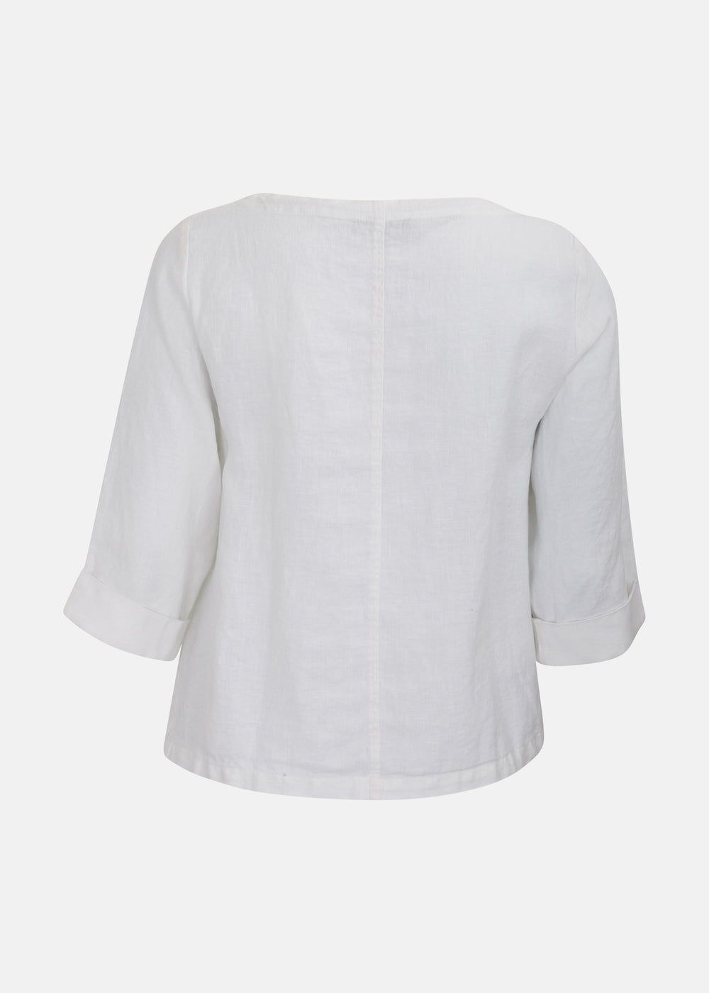 Toni T. Pure Linen Square neck Boxy top in White