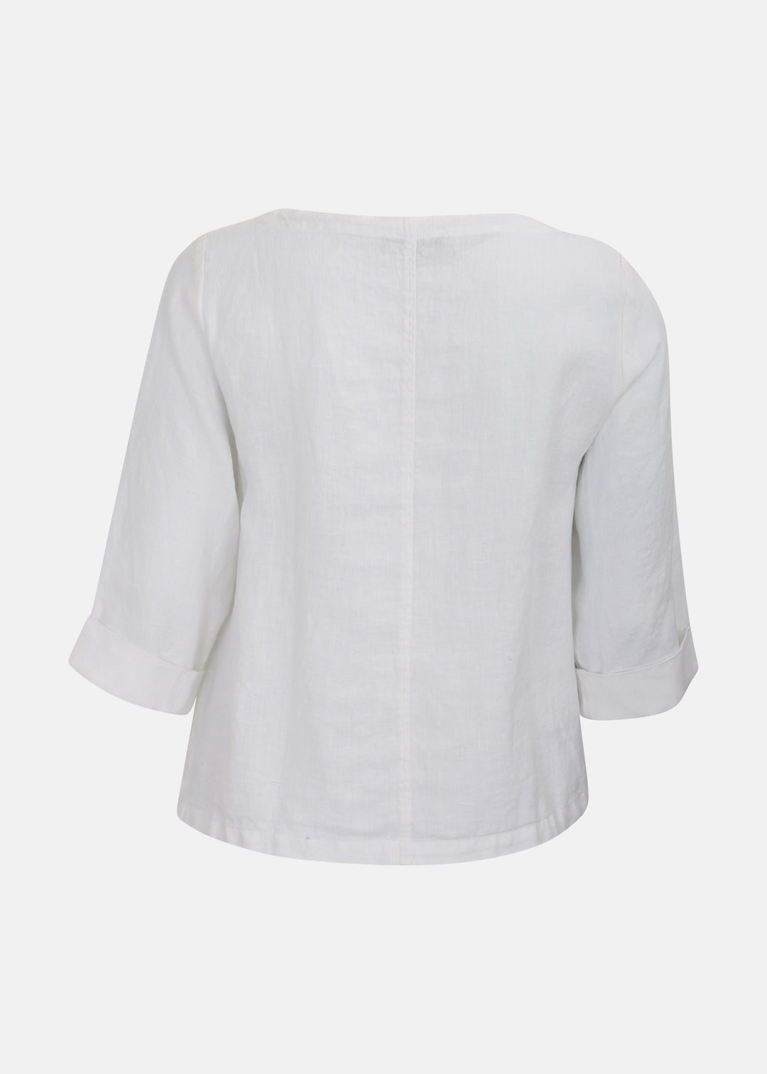 Toni T. Pure Linen Square neck Boxy top in White