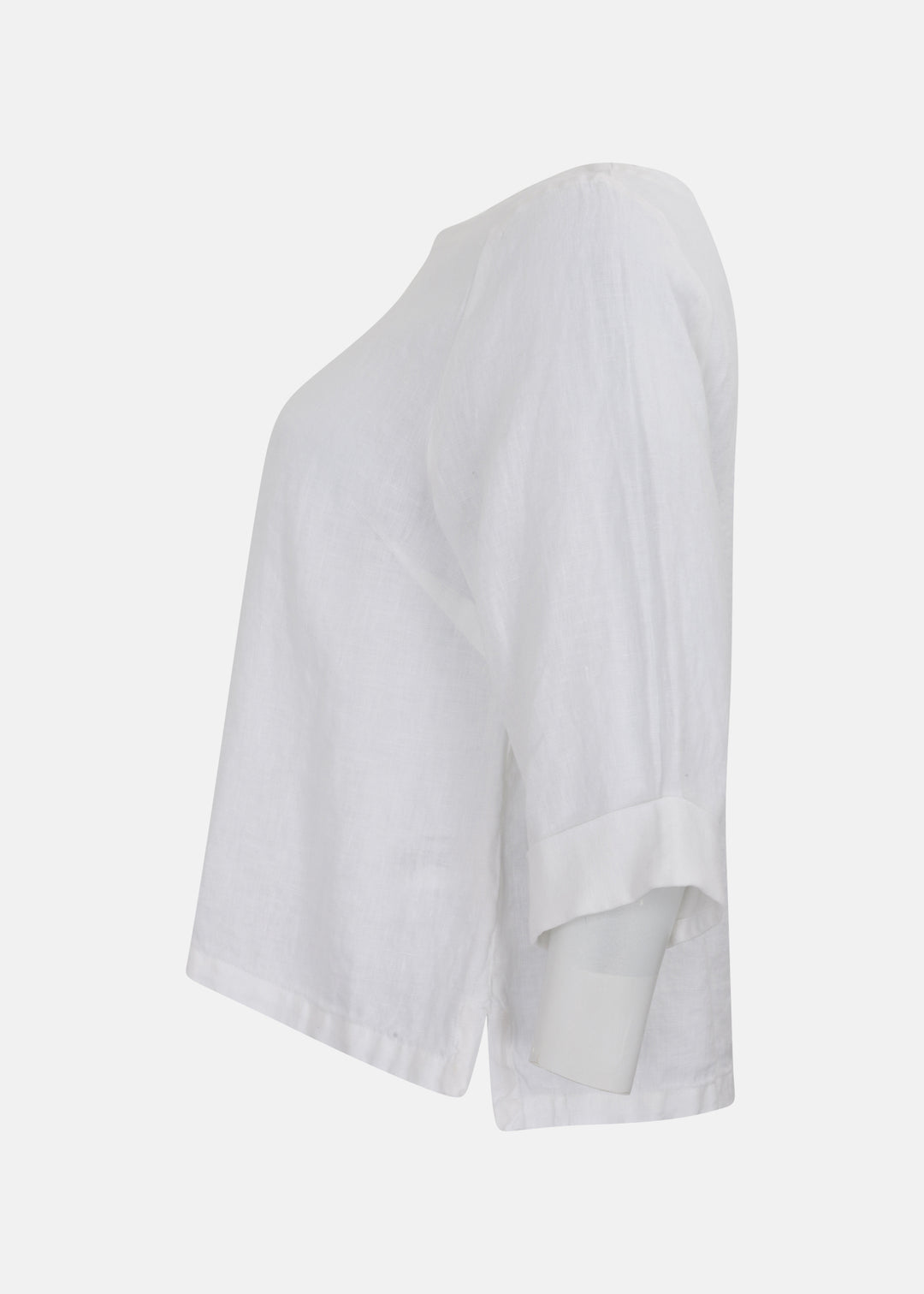 Toni T. Pure Linen Square neck Boxy top in White
