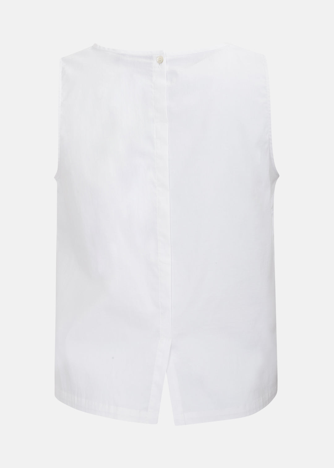 Toni T. Stretch Poplin Basic Tank in White