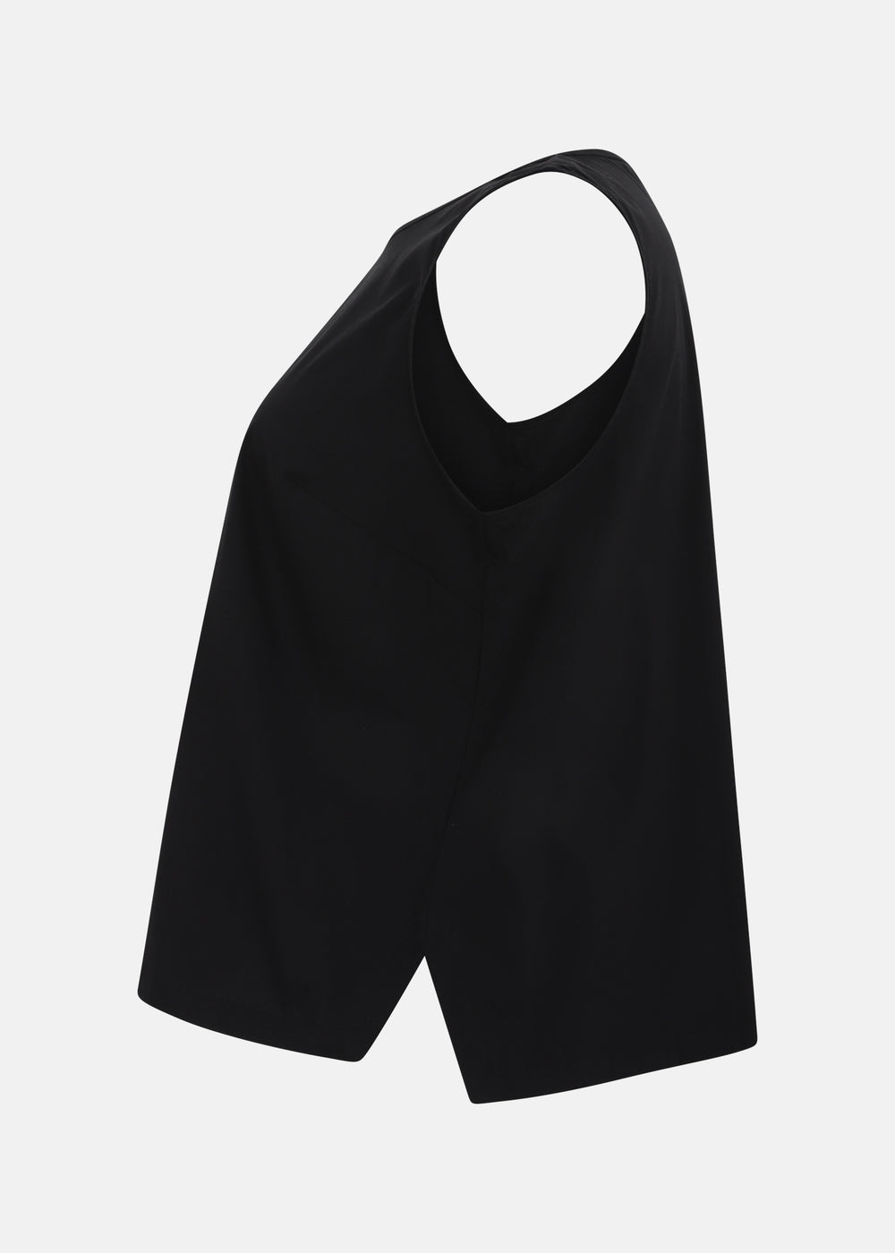 Toni T. Stretch Poplin Basic Tank in Black