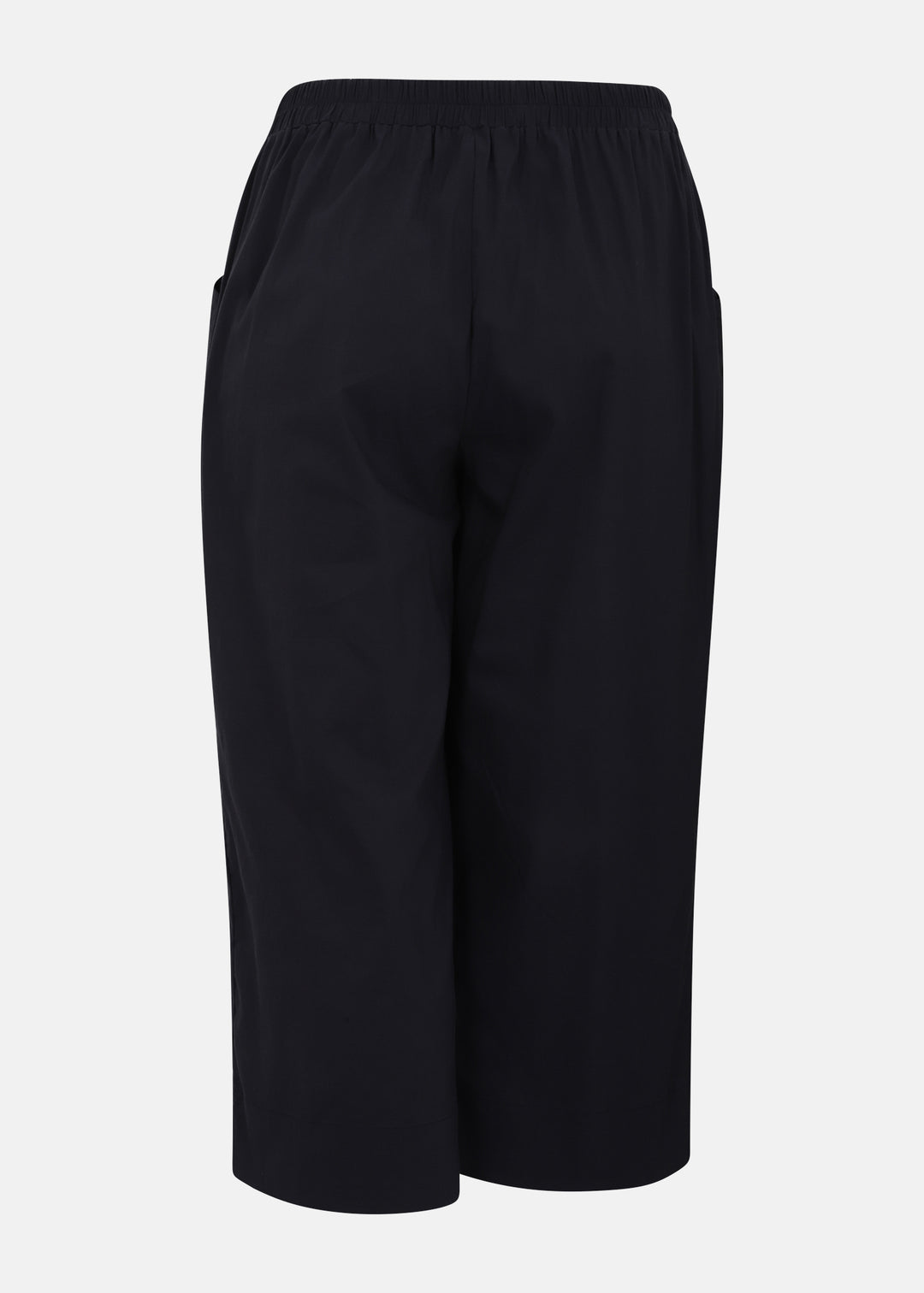 Toni T. Stretch Poplin Crop Pant with Slit and Pockets in Night Blue