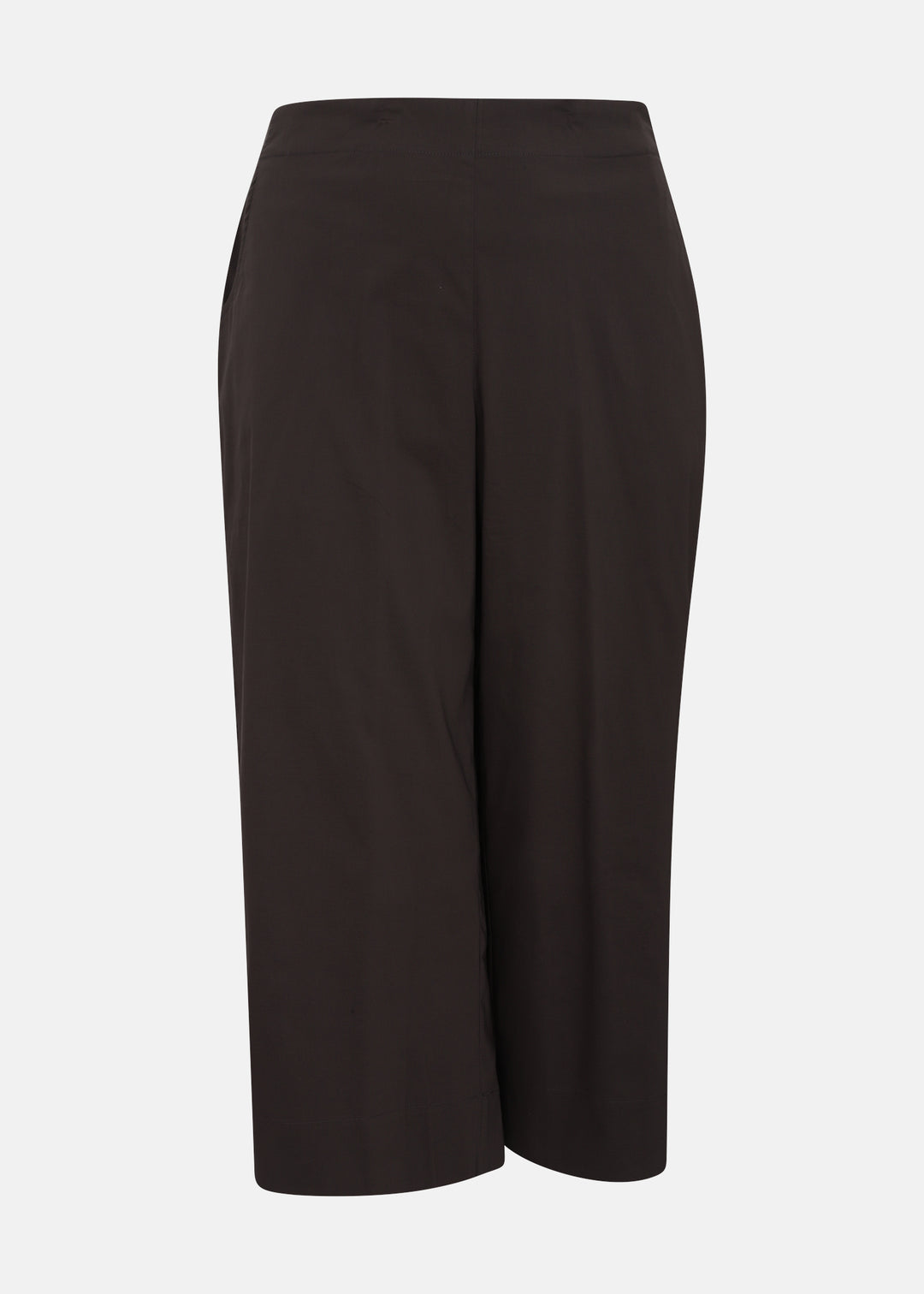 Toni T. Stretch Poplin Crop Pant with Slit and Pockets in Coffee
