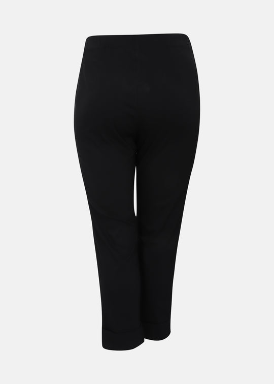 Toni T. Stretch Poplin Slim Leg Pant in Black