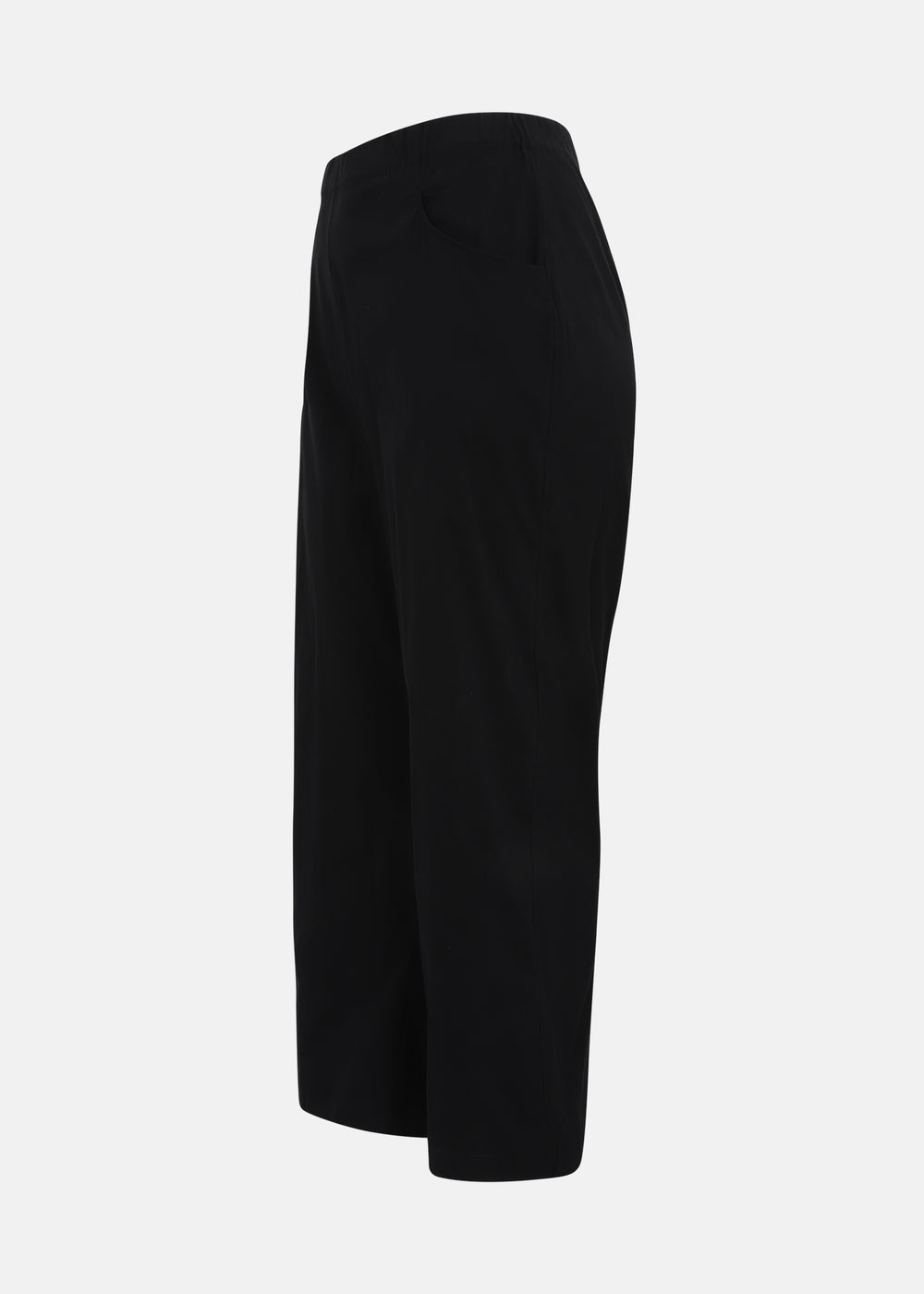 Toni T. Stretch Poplin Wide Leg Pant in Black