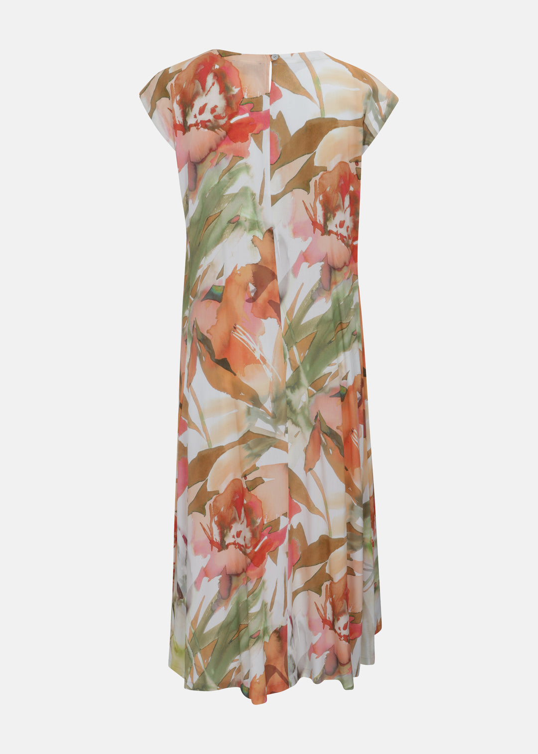 Toni T. Watercolor Cap Sleeve Dress in Red Print