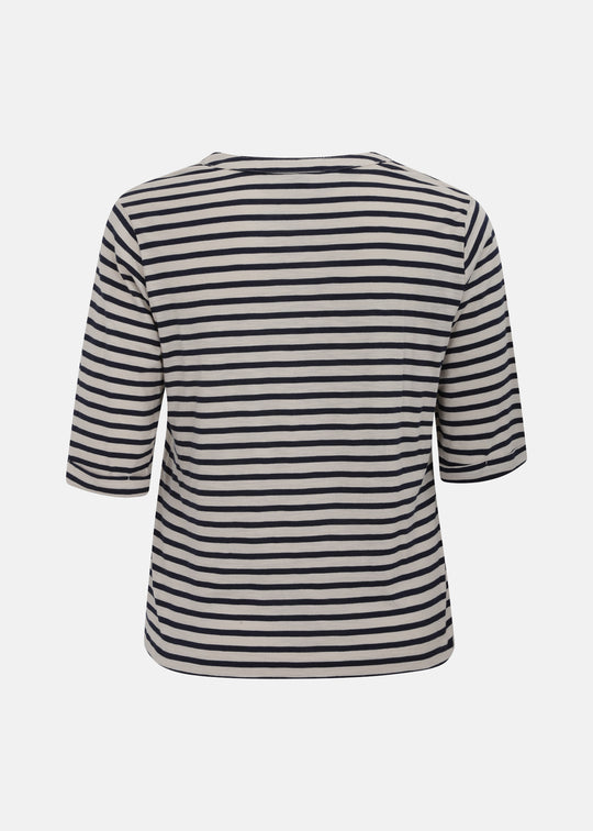 Sanctuary Dolce Notch Neck Tee in Navy Blazer