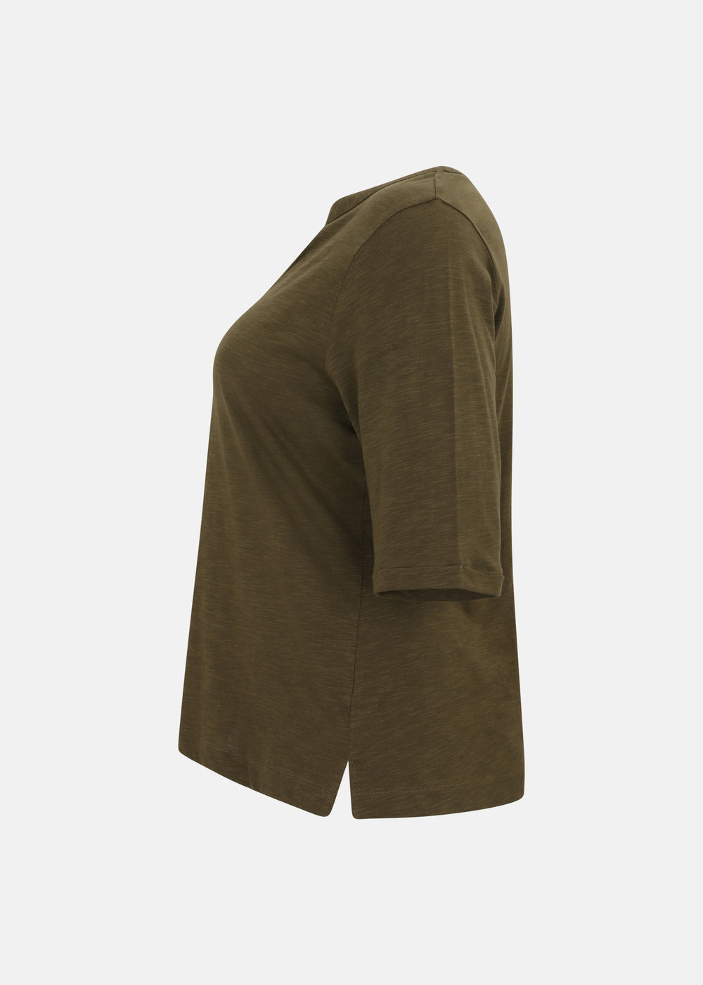 Sanctuary Dolce Notch Neck Tee in Forage Green