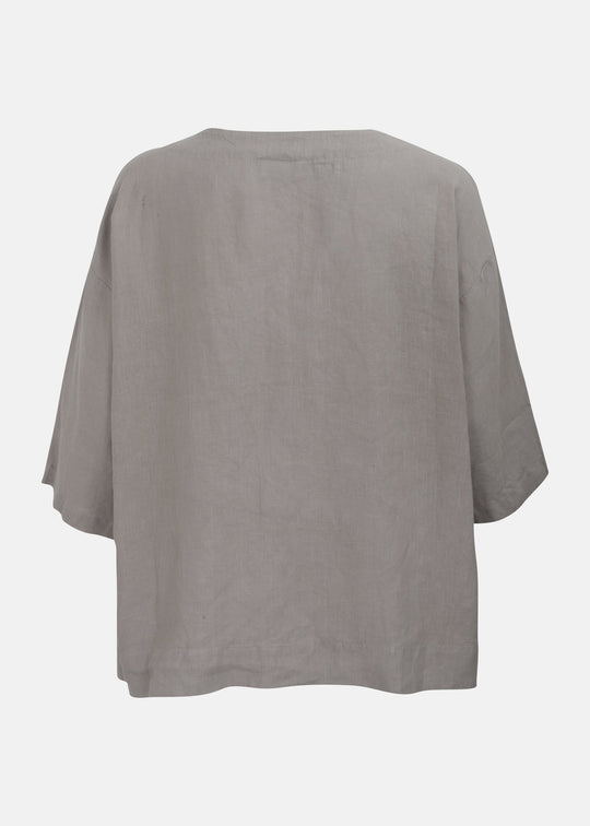 Bryn Walker Light Linen Resort shirt in Nebbia — NEBBIA