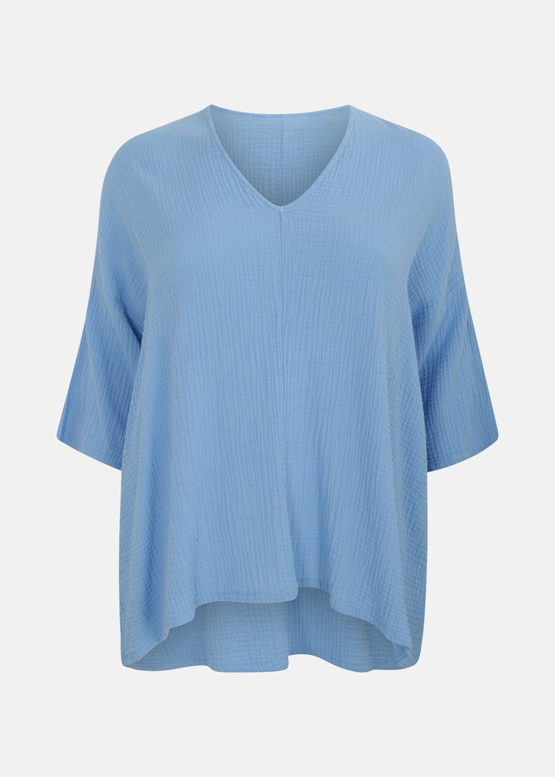 Bryn Walker Cotton Gauze Bax V Neck Top in Estro — ESTRO