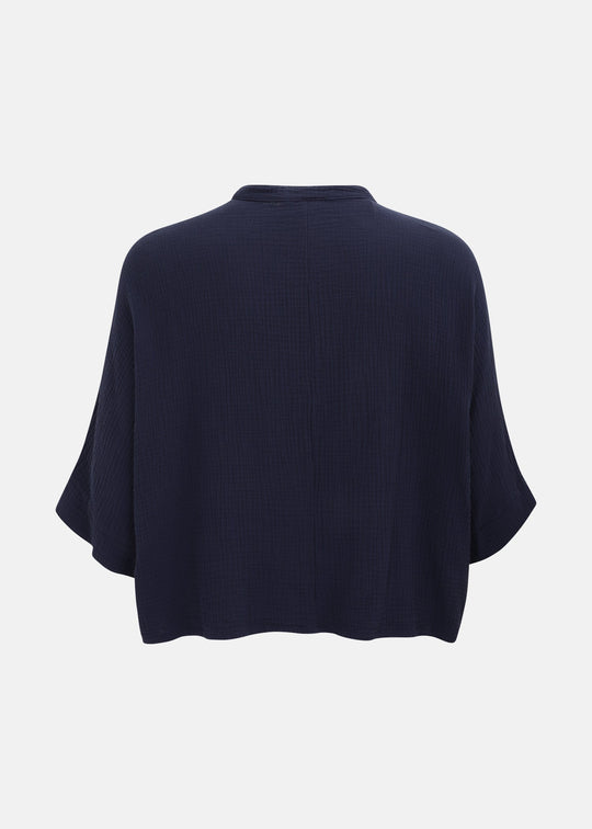 Bryn Walker Cotton Gauze Joe Shirt in Stargaze — STARGAZE