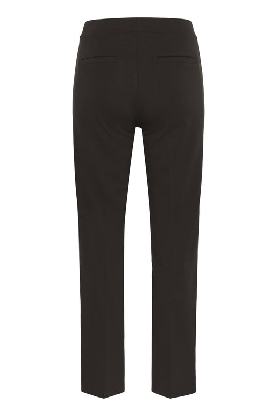 Part Two Ponta Easy Fit Comfort waist straight leg ankle pull on pant in Ganache