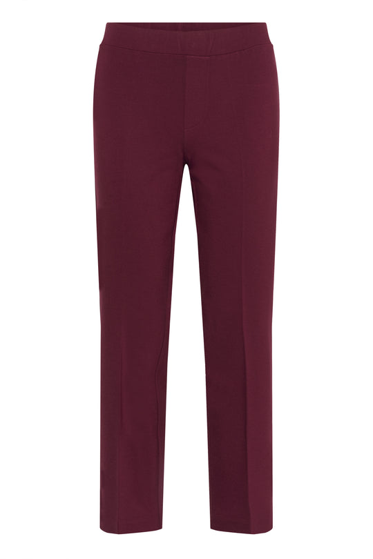 Part Two Ponta Easy Fit Comfort waist straight leg ankle pull on pant in Tawny Port