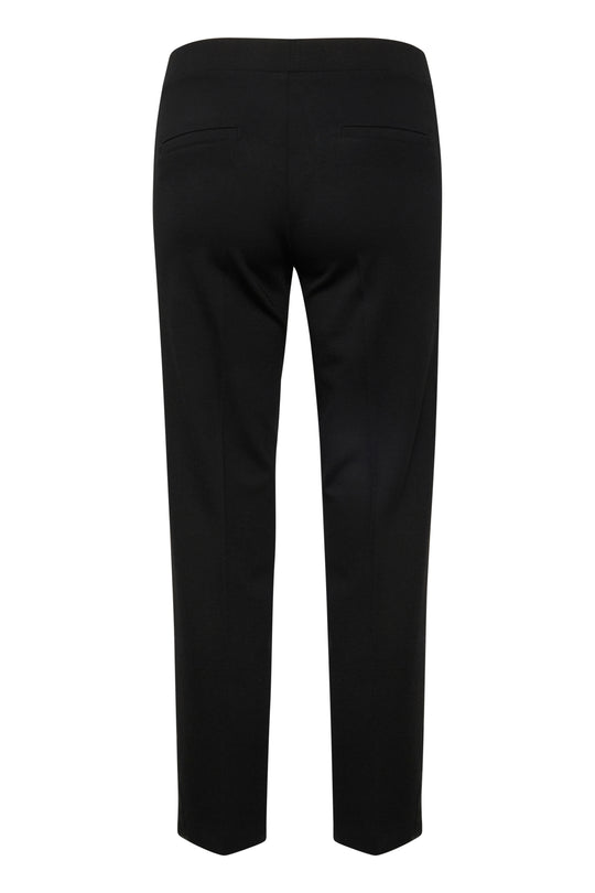 Part Two Ponta Easy Fit Comfort waist straight leg ankle pull on pant in Black