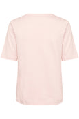 Part Two Ratansa Cotton Elbow Sleeve V-neck Tee in Mauve Chalk