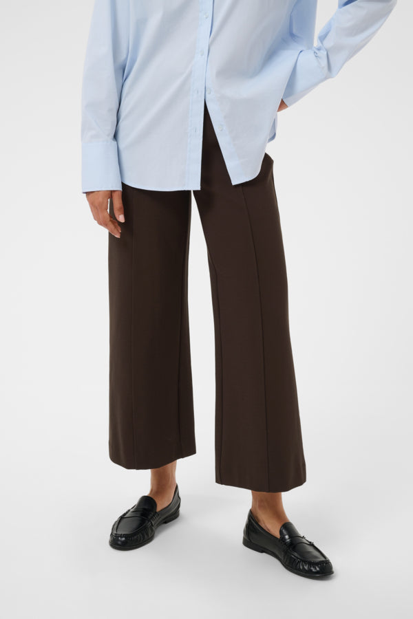 Part Two Ilisan Cropped Wide Leg Pant in Mole