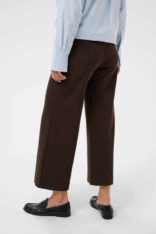 Part Two Ilisan Cropped Wide Leg Pant in Mole