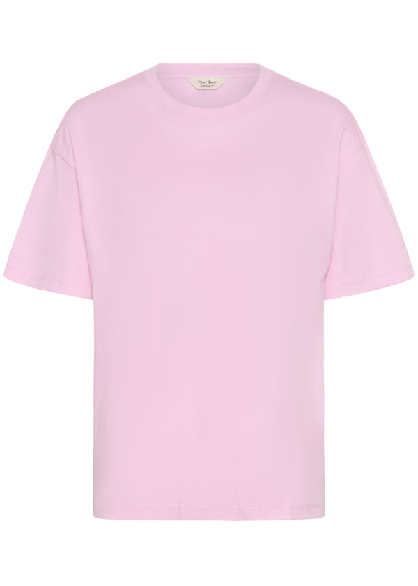 Pink t-shirt on a white background