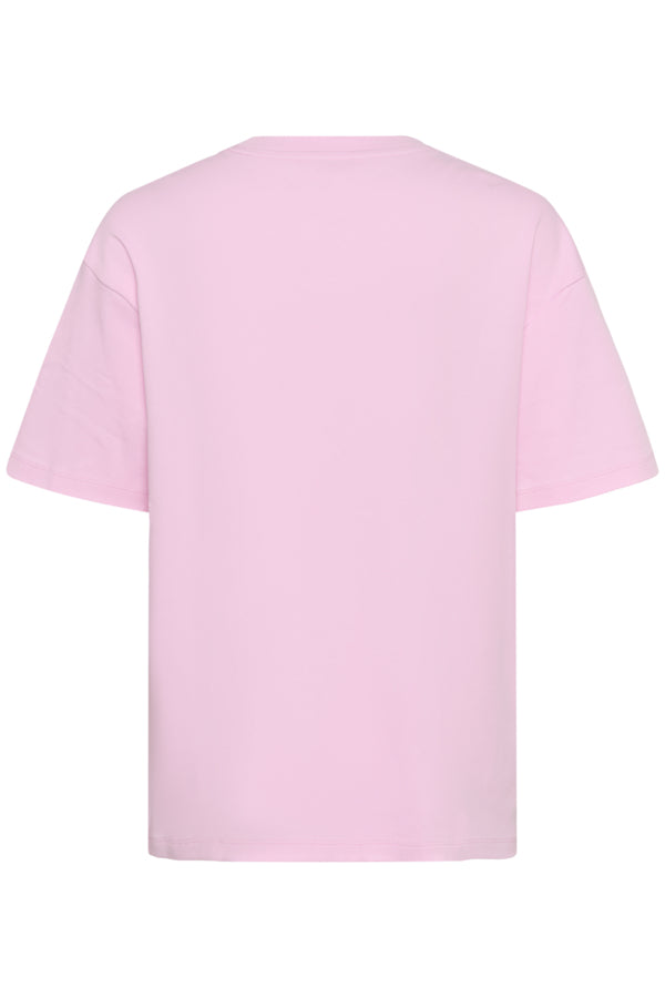 Part Two Jamina Organic cotton Crew neck Boxy Tee in Cameo Pink