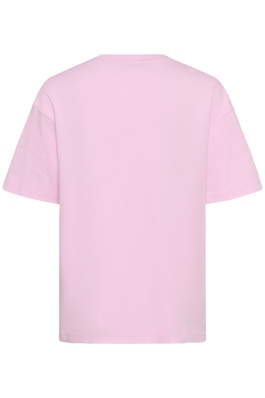 Part Two Jamina Organic cotton Crew neck Boxy Tee in Cameo Pink