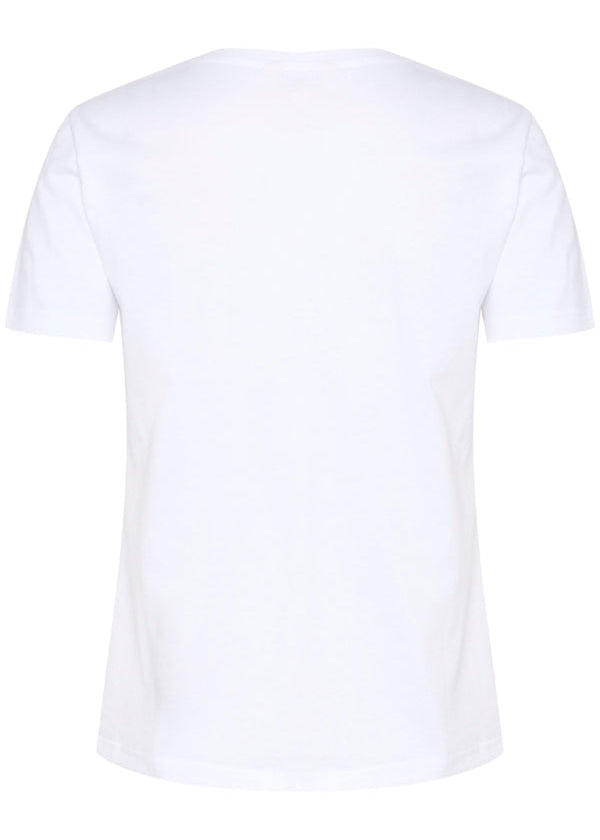back view of Part Two Maggi Short Sleeve Cotton Tee with Lurex in White