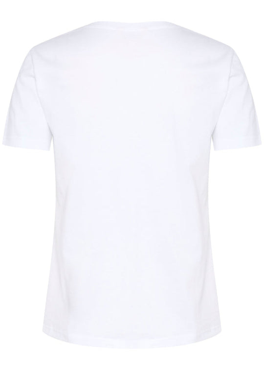 back view of Part Two Maggi Short Sleeve Cotton Tee with Lurex in White