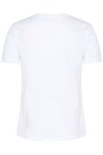 Part Two Maggi Short Sleeve Cotton Tee with Lurex in White