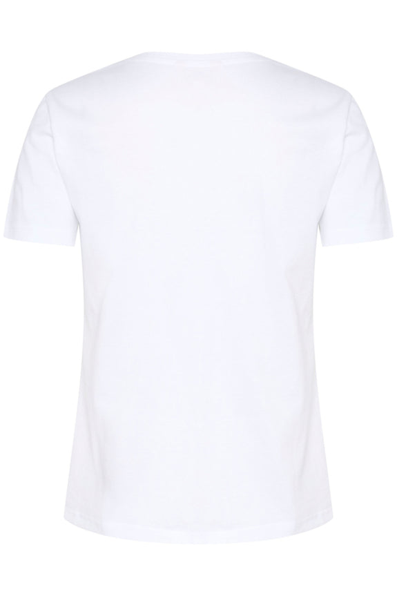 Part Two Maggi Short Sleeve Cotton Tee with Lurex in White