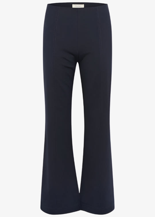 frotn view of Part Two Naena Pull On Flared Pant in Midnight