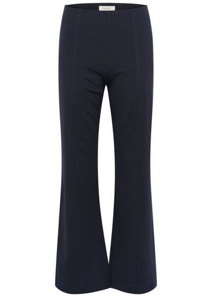frotn view of Part Two Naena Pull On Flared Pant in Midnight